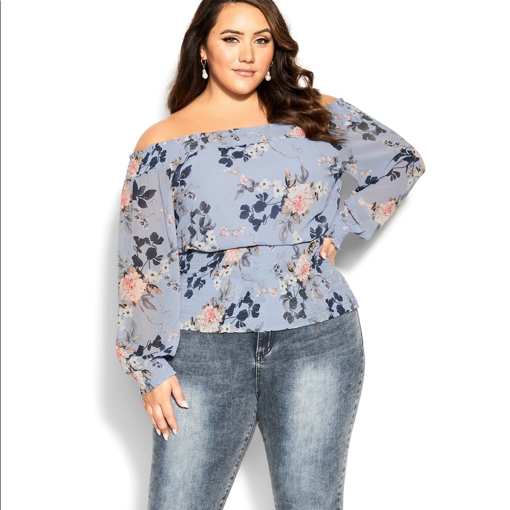 City chic gorgeous NWT Elodie floral blouse XXL 24